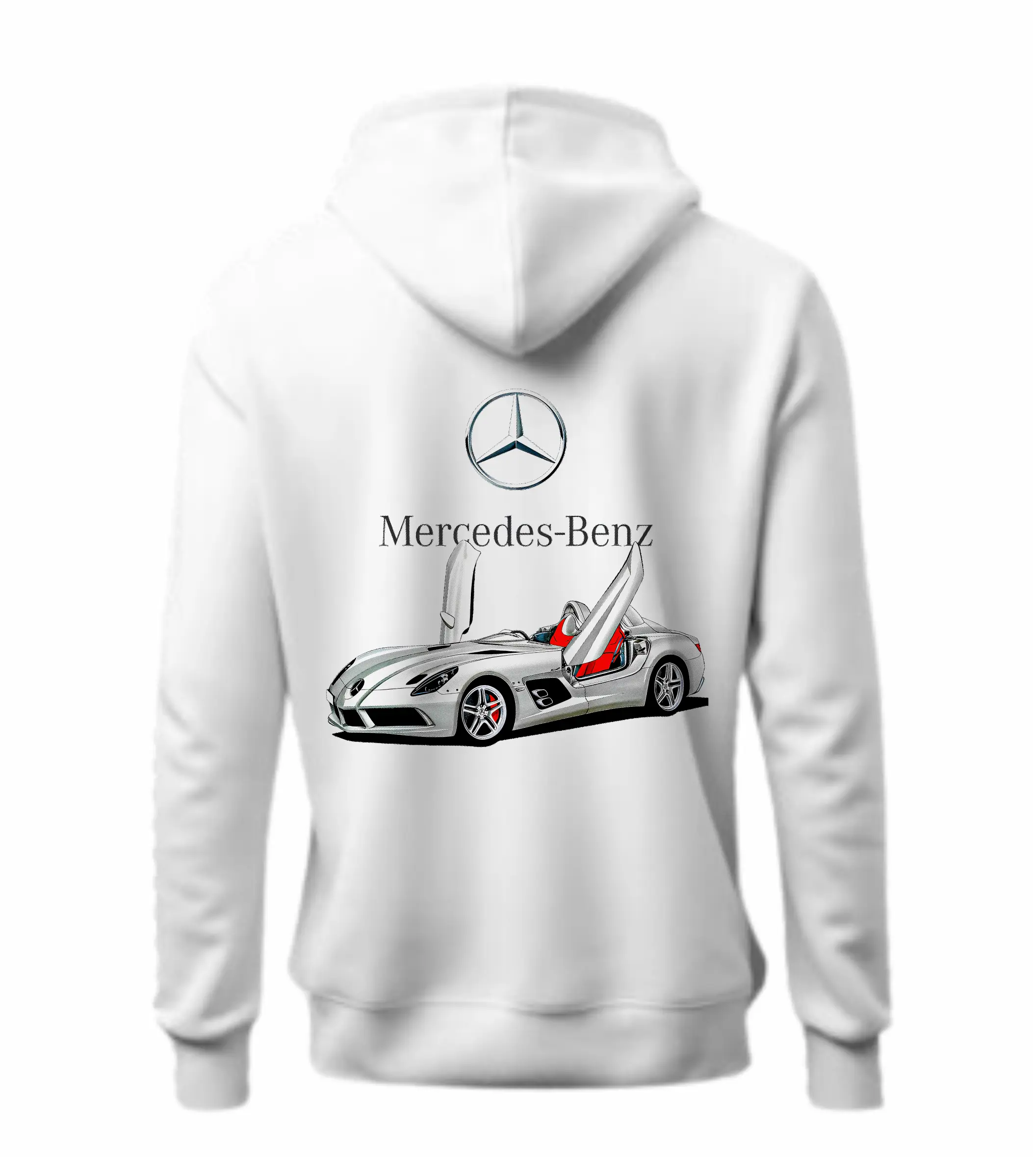 Buzo Canguro en Algodón Frisado Autos Mercedes Benz