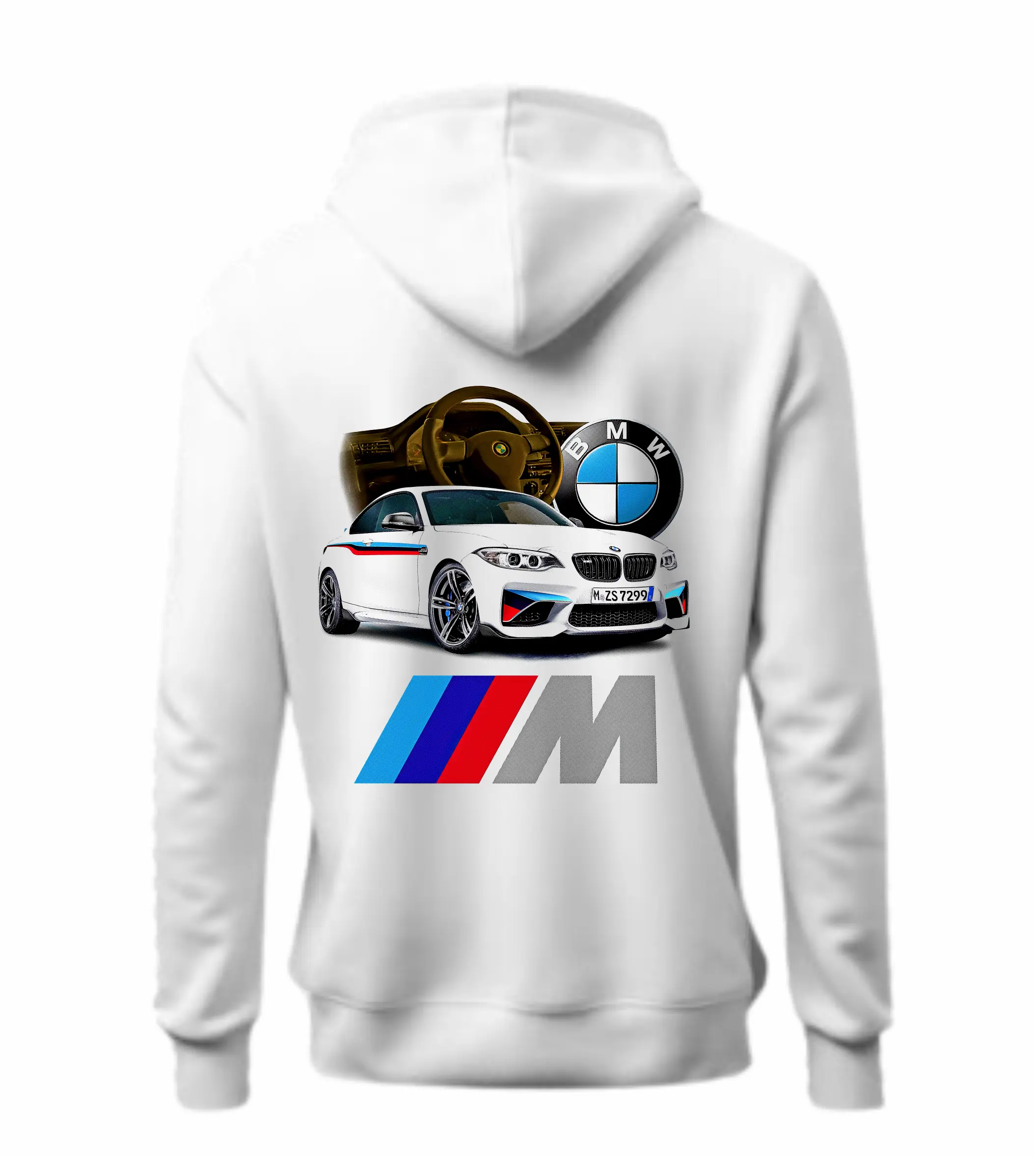 Buzo Canguro en Algodón Frisado Autos Bmw