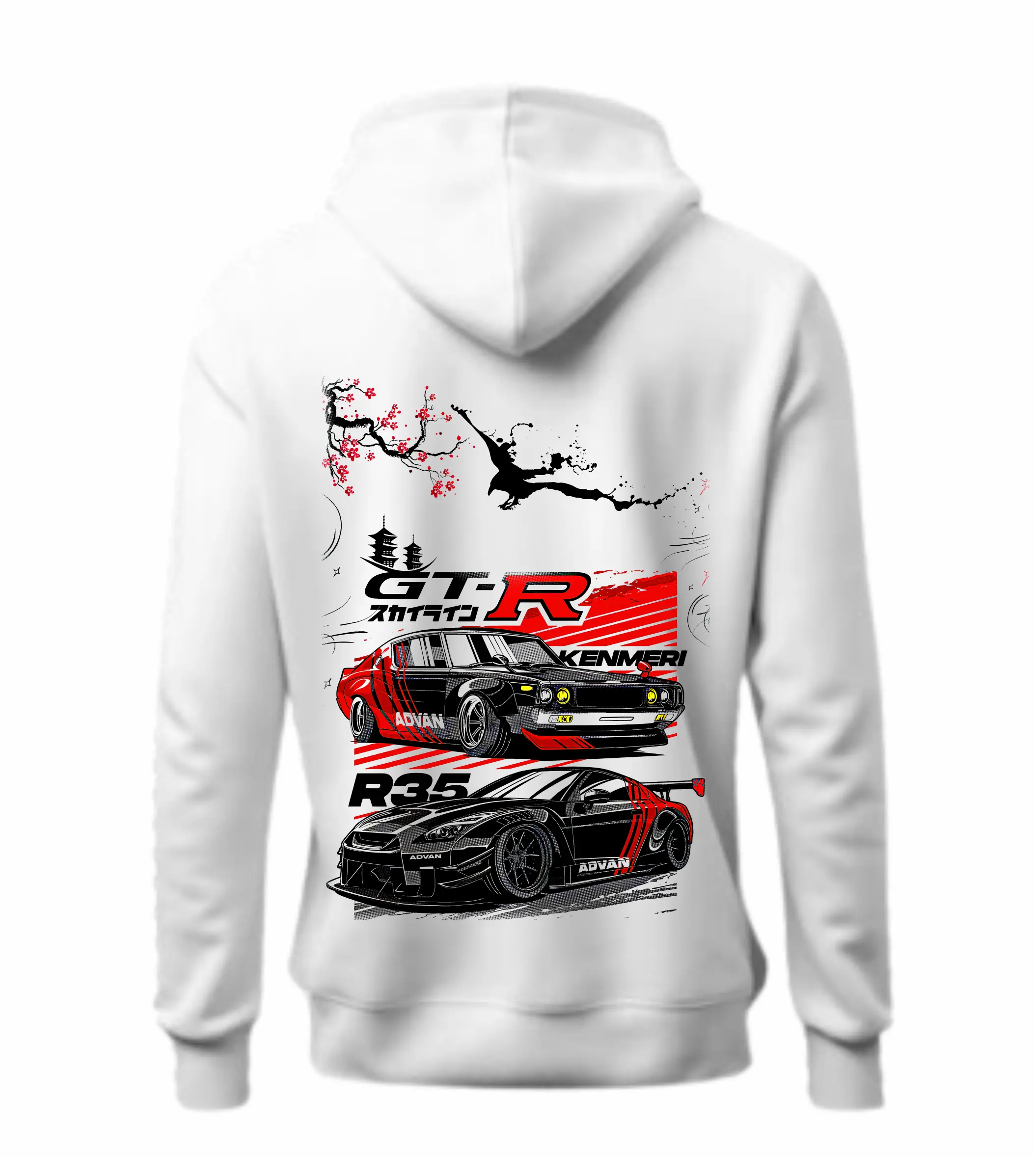 Buzo Canguro en Algodón Frisado Autos Gt-R