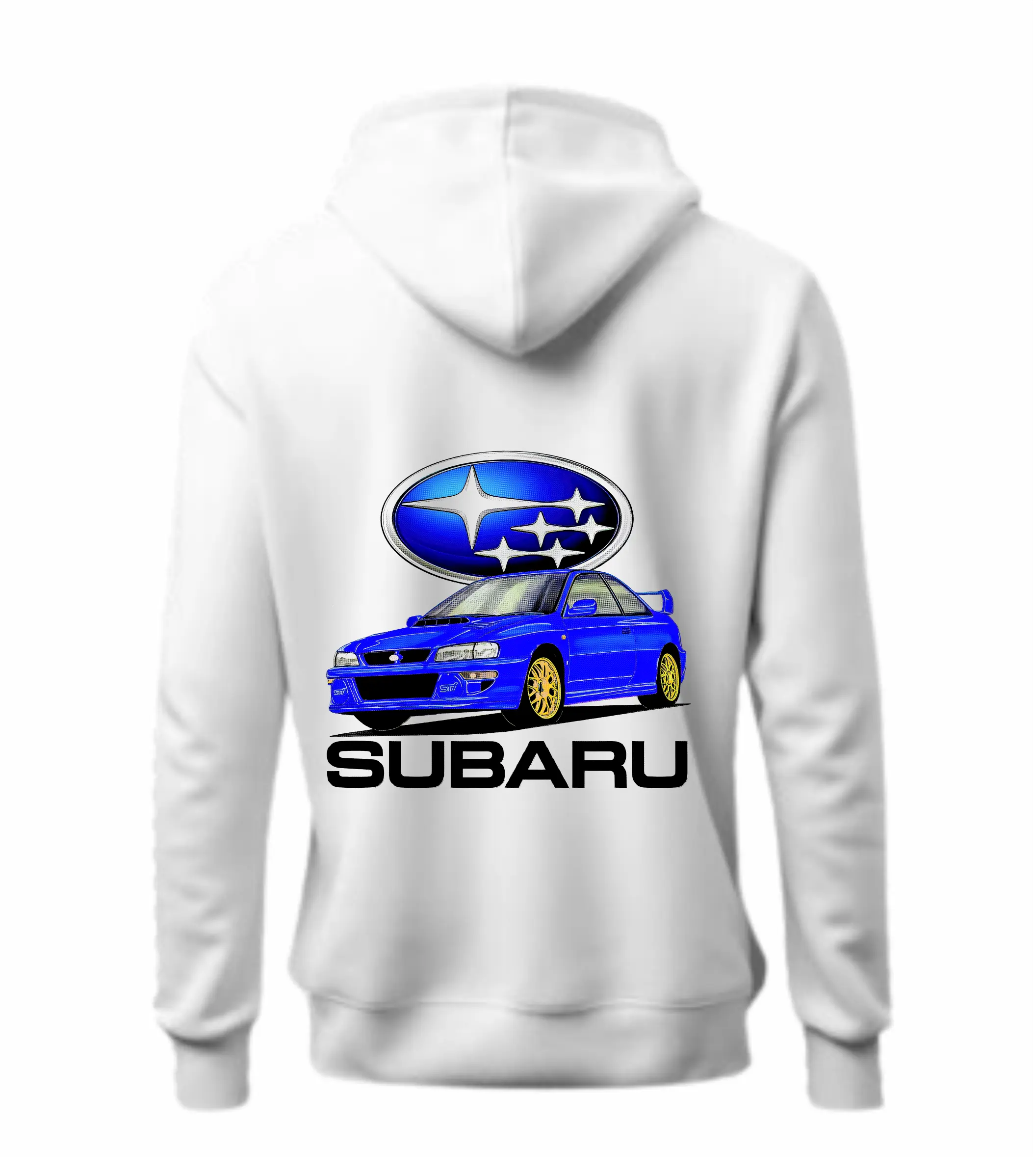 Buzo Canguro en Algodón Frisado Autos Subaru