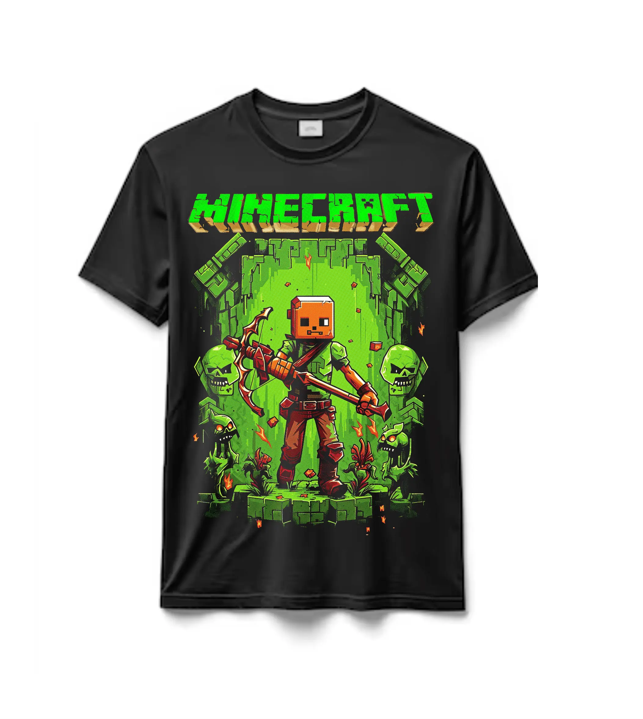 Remeras 100% Algodón Minecraft