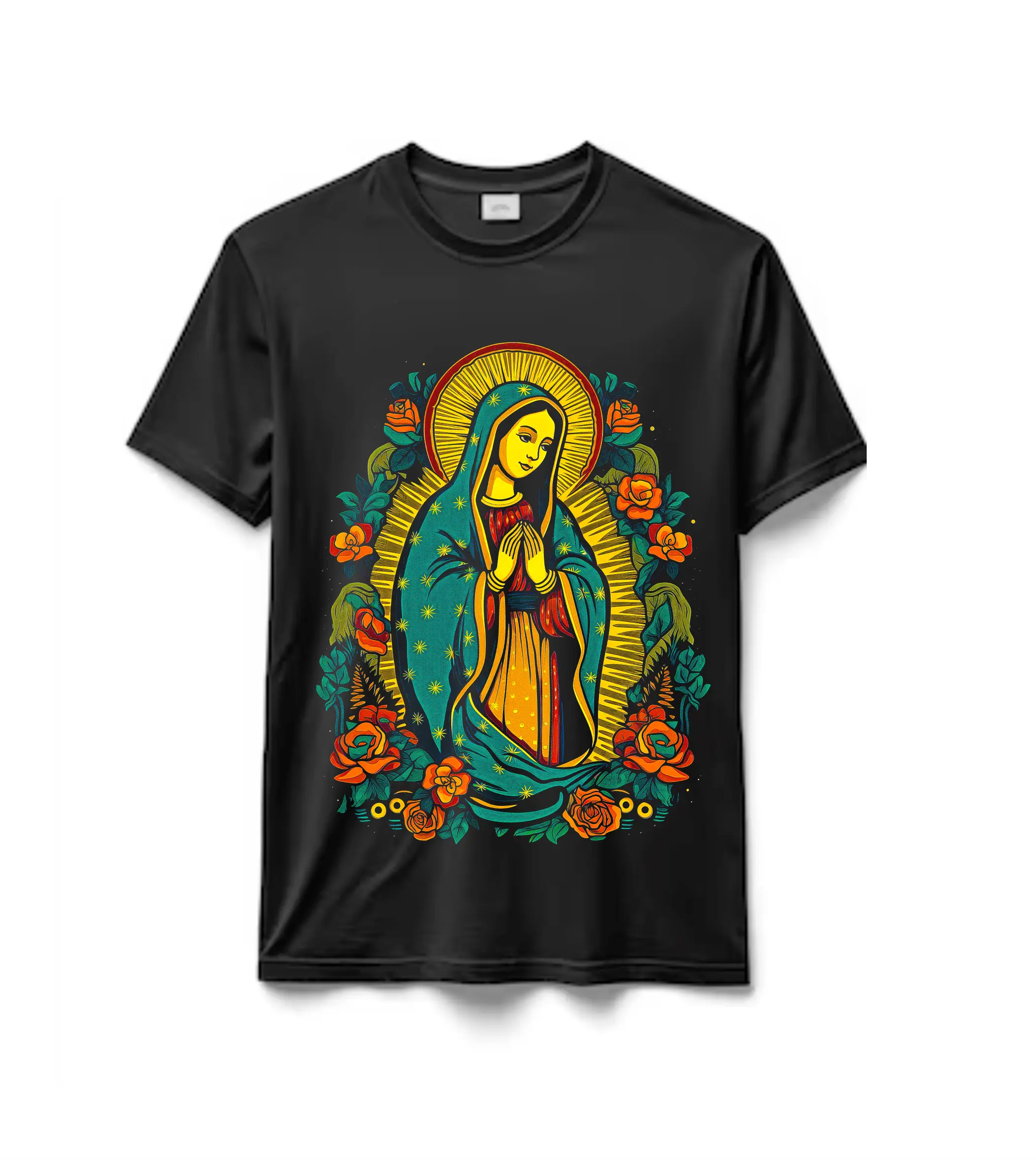 Remeras 100% Algodón La Virgen de Guadalupe