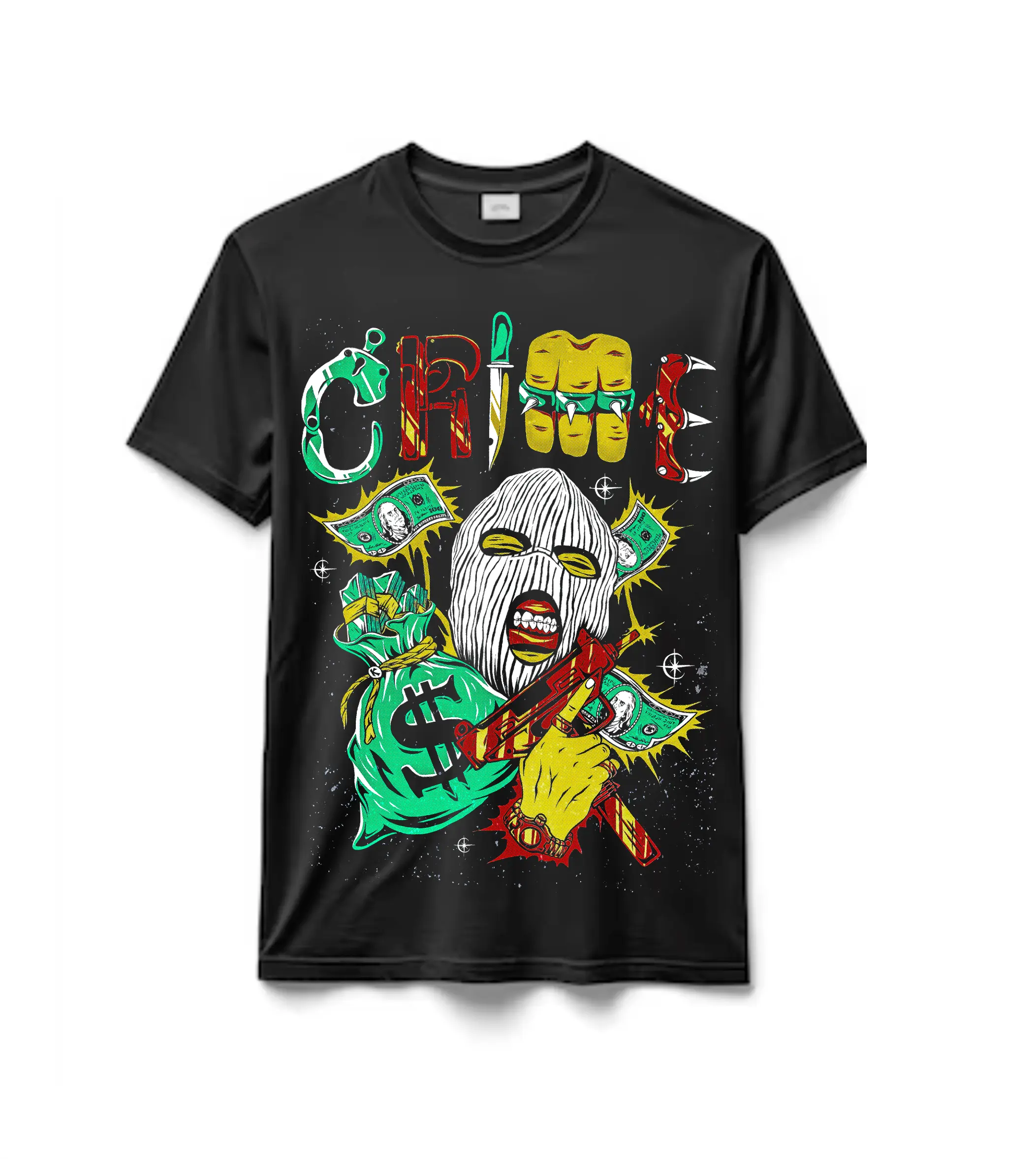 Remeras 100% Algodón Crime